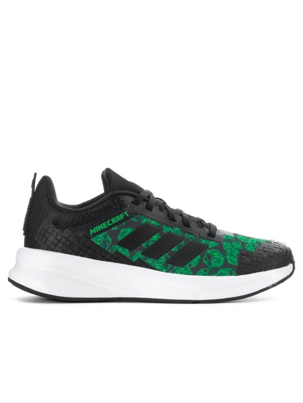 adidas Minecraft FortaRun J JR1932 Creeper Low Top Mesh Sneakers Size 7